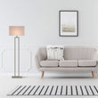 Modern Standing Floor Lamps for Living Room 61 - inch Brushed Nickel & Straight Rectangular Pure White Linen Shade, With 1PCS ON - OFF Switch, Corner Floor Lamp - LEDMyPlace Load image into Gallery viewer, Modern Standing Floor Lamps for Living Room 61 - inch Brushed Nickel & Straight Rectangular Pure White Linen Shade, With 1PCS ON - OFF Switch, Corner Floor Lamp - LEDMyPlace