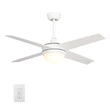 NEVA 52 inch 4 - Blade Best Smart Ceiling Fan with LED Light Kit & Best Smart Wall Switch - White/White - LEDMyPlace Load image into Gallery viewer, NEVA 52 inch 4 - Blade Best Smart Ceiling Fan with LED Light Kit & Best Smart Wall Switch - White/White - LEDMyPlace
