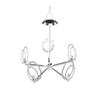 5-Light Chrome and Stainless Steel Chandelier Light with White Glass, E12 Base, Width 28" Height 16", 120V, Bulb Type B10, Socket type E12, Max wattage Per Socket 60W Load image into Gallery viewer, 5-Light Chrome and Stainless Steel Chandelier Light with White Glass, E12 Base, Width 28" Height 16", 120V, Bulb Type B10, Socket type E12, Max wattage Per Socket 60W