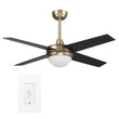 Nova 48 - inch Indoor Best Smart Ceiling Fan with LED Light Kit & Wall Control, Works with Alexa/Google Home/Siri - LEDMyPlace Load image into Gallery viewer, Nova 48 - inch Indoor Best Smart Ceiling Fan with LED Light Kit & Wall Control, Works with Alexa/Google Home/Siri - LEDMyPlace
