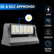 Outdoor Rotatable LED Wall Pack Light 40W 5700K 5400 Lumens, UL, DLC Listed, Bronze Finish, Waterproof Wall Light - LEDMyPlace Load image into Gallery viewer, Outdoor Rotatable LED Wall Pack Light 40W 5700K 5400 Lumens, UL, DLC Listed, Bronze Finish, Waterproof Wall Light - LEDMyPlace