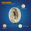 Oval LED Lighted Bathroom Vanity Mirror, Touch Switch, Anti - Fog Wall Mounted Makeup Mirror & CCT Remembrance, CRI 90+, LED Oval Mirror for Bathroom, Lunar Style - LEDMyPlace Load image into Gallery viewer, Oval LED Lighted Bathroom Vanity Mirror, Touch Switch, Anti - Fog Wall Mounted Makeup Mirror & CCT Remembrance, CRI 90+, LED Oval Mirror for Bathroom, Lunar Style - LEDMyPlace