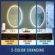 Oval LED Lighted Bathroom Vanity Mirror, Touch Switch, Anti - Fog Wall Mounted Makeup Mirror & CCT Remembrance, CRI 90+, LED Oval Mirror for Bathroom, Lunar Style - LEDMyPlace Load image into Gallery viewer, Oval LED Lighted Bathroom Vanity Mirror, Touch Switch, Anti - Fog Wall Mounted Makeup Mirror & CCT Remembrance, CRI 90+, LED Oval Mirror for Bathroom, Lunar Style - LEDMyPlace