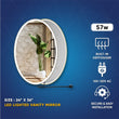 Oval LED Lighted Bathroom Vanity Mirror, Touch Switch, Anti - Fog Wall Mounted Makeup Mirror & CCT Remembrance, CRI 90+, LED Oval Mirror for Bathroom, Lunar Style - LEDMyPlace Load image into Gallery viewer, Oval LED Lighted Bathroom Vanity Mirror, Touch Switch, Anti - Fog Wall Mounted Makeup Mirror & CCT Remembrance, CRI 90+, LED Oval Mirror for Bathroom, Lunar Style - LEDMyPlace