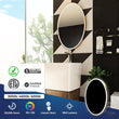 Oval LED Lighted Bathroom Vanity Mirror, Touch Switch, Anti - Fog Wall Mounted Makeup Mirror & CCT Remembrance, CRI 90+, LED Oval Mirror for Bathroom, Lunar Style - LEDMyPlace Load image into Gallery viewer, Oval LED Lighted Bathroom Vanity Mirror, Touch Switch, Anti - Fog Wall Mounted Makeup Mirror & CCT Remembrance, CRI 90+, LED Oval Mirror for Bathroom, Lunar Style - LEDMyPlace