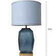 Platycodon Little Sculpted Glass Best Table Lamp 23" - Ocean Blue/Light Blue - LEDMyPlace Load image into Gallery viewer, Platycodon Little Sculpted Glass Best Table Lamp 23" - Ocean Blue/Light Blue - LEDMyPlace