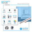 Rectangle Bathroom Light Fixtures, 24 Inch/36 Inch, 4000K (Cool White), Dimmable, ETL Listed, Bathroom Vanity Lighting - LEDMyPlace Load image into Gallery viewer, Rectangle Bathroom Light Fixtures, 24 Inch/36 Inch, 4000K (Cool White), Dimmable, ETL Listed, Bathroom Vanity Lighting - LEDMyPlace