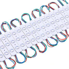 RGB LED Module Lights, 3LEDs/Mod, DC12V, 0.65W, Waterproof Decorative Light for Letter Sign Advertising Signs with Tape Adhesive Backside (40-Pack) RGB LED Module Lights, 3LEDs/Mod, DC12V, 0.65W, Waterproof Decorative Light for Letter Sign Advertising Signs with Tape Adhesive Backside (40-Pack)