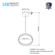 Ring 1 - Light LED Unique Design Pendant, 34W, 3000K (Warm White), 1028LM, Dimmable, Aluminum Body Finish, Pendant Mounting - LEDMyPlace Load image into Gallery viewer, Ring 1 - Light LED Unique Design Pendant, 34W, 3000K (Warm White), 1028LM, Dimmable, Aluminum Body Finish, Pendant Mounting - LEDMyPlace