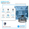 Semi Flush Mount Ceiling Lights, Drum Shape, Steel Cage Matte Black Finish, E26 Base, UL Listed, 3 Years Warranty - LEDMyPlace Load image into Gallery viewer, Semi Flush Mount Ceiling Lights, Drum Shape, Steel Cage Matte Black Finish, E26 Base, UL Listed, 3 Years Warranty - LEDMyPlace