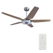 Explorer 52 In. Indoor/outdoor Best Smart Ceiling Fan with Dimmable Led Light, Remote Control, Works W/ Alexa/Google Home/Siri, Silver/light Wooden Pattern ( 5-Blade) Load image into Gallery viewer, Explorer 52 In. Indoor/outdoor Best Smart Ceiling Fan with Dimmable Led Light, Remote Control, Works W/ Alexa/Google Home/Siri, Silver/light Wooden Pattern ( 5-Blade)