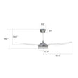 Icebreaker 56 in. (3-Blade) Indoor/Outdoor Best Smart Ceiling Fan w/ Dimmable LED Light(Set of 2), Silver Finish Works w/ Alexa/Google Home/Siri Load image into Gallery viewer, Icebreaker 56 in. (3-Blade) Indoor/Outdoor Best Smart Ceiling Fan w/ Dimmable LED Light(Set of 2), Silver Finish Works w/ Alexa/Google Home/Siri