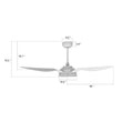 Icebreaker 52 in.(3-Blade) Best Smart Ceiling Fan w/ Dimmable LED Light and Remote, Indoor/Outdoor, White Finish Works w/ Alexa/Google Home/Siri Load image into Gallery viewer, Icebreaker 52 in.(3-Blade) Best Smart Ceiling Fan w/ Dimmable LED Light and Remote, Indoor/Outdoor, White Finish Works w/ Alexa/Google Home/Siri