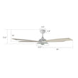 Striker 52 in. 5-Blade Best Smart Ceiling Fan with Dimmable LED Light, White/Light Wood Finish, Works w/ Remote Control/Alexa/Google Home/Siri Load image into Gallery viewer, Striker 52 in. 5-Blade Best Smart Ceiling Fan with Dimmable LED Light, White/Light Wood Finish, Works w/ Remote Control/Alexa/Google Home/Siri