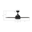 Solasta 52 Inch 5 - Blade Best Smart Ceiling Fan With Led Light Kit & Remote - Black/Dark Wood - LEDMyPlace Load image into Gallery viewer, Solasta 52 Inch 5 - Blade Best Smart Ceiling Fan With Led Light Kit & Remote - Black/Dark Wood - LEDMyPlace