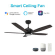 Somerset 52'' Best Smart Ceiling Fan with Remote, Light Kit Included, Works with Google Assistant and Amazon Alexa,Siri Shortcut - LEDMyPlace Load image into Gallery viewer, Somerset 52'' Best Smart Ceiling Fan with Remote, Light Kit Included, Works with Google Assistant and Amazon Alexa,Siri Shortcut - LEDMyPlace