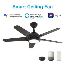 Sonnen 52'' Best Smart Ceiling Fan with Remote, Light Kit Included, Works with Google Assistant and Amazon Alexa,Siri Shortcut Sonnen 52'' Best Smart Ceiling Fan with Remote, Light Kit Included, Works with Google Assistant and Amazon Alexa,Siri Shortcut