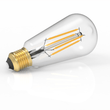 ST18 Dimmable Straight Filament Vintage Edison LED Light Bulb, 6W, 2700K, 600LM, 120V/60Hz, 4 - filament, E26, Clear, Warm Amber Light - LEDMyPlace Load image into Gallery viewer, ST18 Dimmable Straight Filament Vintage Edison LED Light Bulb, 6W, 2700K, 600LM, 120V/60Hz, 4 - filament, E26, Clear, Warm Amber Light - LEDMyPlace