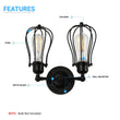 Steel Birdcage Wall Sconce Lighting Fixtures, Matte Black Finish, E26 Base, UL Listed, 3 Years Warranty - LEDMyPlace Load image into Gallery viewer, Steel Birdcage Wall Sconce Lighting Fixtures, Matte Black Finish, E26 Base, UL Listed, 3 Years Warranty - LEDMyPlace