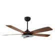 Striker 52 in. 5 - Blade Best Smart Ceiling Fan with Dimmable LED Light, Black/Fine Wood Grain Finish, Works w/ Remote Control/Alexa/Google Home/Siri - LEDMyPlace Load image into Gallery viewer, Striker 52 in. 5 - Blade Best Smart Ceiling Fan with Dimmable LED Light, Black/Fine Wood Grain Finish, Works w/ Remote Control/Alexa/Google Home/Siri - LEDMyPlace