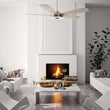 Striker 52 in. 5 - Blade Best Smart Ceiling Fan with Dimmable LED Light, Silver/Light Wood Finish, Works w/ Remote Control/Alexa/Google Home/Siri - LEDMyPlace Load image into Gallery viewer, Striker 52 in. 5 - Blade Best Smart Ceiling Fan with Dimmable LED Light, Silver/Light Wood Finish, Works w/ Remote Control/Alexa/Google Home/Siri - LEDMyPlace