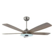 Striker 52 in. 5 - Blade Best Smart Ceiling Fan with Dimmable LED Light, Silver/Light Wood Finish, Works w/ Remote Control/Alexa/Google Home/Siri - LEDMyPlace Load image into Gallery viewer, Striker 52 in. 5 - Blade Best Smart Ceiling Fan with Dimmable LED Light, Silver/Light Wood Finish, Works w/ Remote Control/Alexa/Google Home/Siri - LEDMyPlace