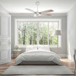 Striker 52 in. 5 - Blade Best Smart Ceiling Fan with Dimmable LED Light, White/Light Wood Finish, Works w/ Remote Control/Alexa/Google Home/Siri - LEDMyPlace Load image into Gallery viewer, Striker 52 in. 5 - Blade Best Smart Ceiling Fan with Dimmable LED Light, White/Light Wood Finish, Works w/ Remote Control/Alexa/Google Home/Siri - LEDMyPlace