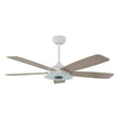 Striker 52 in. 5 - Blade Best Smart Ceiling Fan with Dimmable LED Light, White/Light Wood Finish, Works w/ Remote Control/Alexa/Google Home/Siri - LEDMyPlace Load image into Gallery viewer, Striker 52 in. 5 - Blade Best Smart Ceiling Fan with Dimmable LED Light, White/Light Wood Finish, Works w/ Remote Control/Alexa/Google Home/Siri - LEDMyPlace