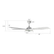 Striker 52 in. 5 - Blade Best Smart Ceiling Fan with Dimmable LED Light, White/Marble Pattern, Works w/ Remote Control/Alexa/Google Home/Siri - LEDMyPlace Load image into Gallery viewer, Striker 52 in. 5 - Blade Best Smart Ceiling Fan with Dimmable LED Light, White/Marble Pattern, Works w/ Remote Control/Alexa/Google Home/Siri - LEDMyPlace