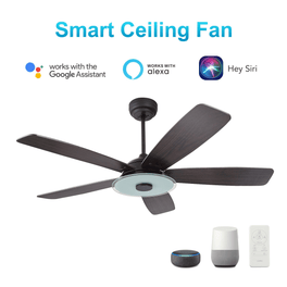 Striker 52 In. Best Smart Ceiling Fan with Dimmable Led Light & Remote Control, Black Wooden Pattern with Alexa/google Home/Siri (5-Blade) Striker 52 In. Best Smart Ceiling Fan with Dimmable Led Light & Remote Control, Black Wooden Pattern with Alexa/google Home/Siri (5-Blade)