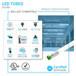 T8 4ft LED Tube/Bulb - Glass 18W 1800 Lumens 5000K Clear, Plug N Play, Double End Power - Ballast Compatible (Check Compatibility List) - LEDMyPlace Load image into Gallery viewer, T8 4ft LED Tube/Bulb - Glass 18W 1800 Lumens 5000K Clear, Plug N Play, Double End Power - Ballast Compatible (Check Compatibility List) - LEDMyPlace