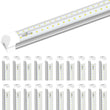T8 8ft Integrated LED Tube Light 60W V Shape 5000K Daylight White, Clear, Linkable LED Lighting for Garage Warehouse, Upgraded Shop Lights, Plug and Play - LEDMyPlace Load image into Gallery viewer, T8 8ft Integrated LED Tube Light 60W V Shape 5000K Daylight White, Clear, Linkable LED Lighting for Garage Warehouse, Upgraded Shop Lights, Plug and Play - LEDMyPlace