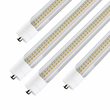 T8 8ft LED Tube/Bulb - 48w/40w/36w/32w Wattage Adjustable, 130lm/w, 3000k/4000k/5000k/6500k CCT Changeable, Clear, FA8 Single Pin, Double End Power - Ballast Bypass - LEDMyPlace Load image into Gallery viewer, T8 8ft LED Tube/Bulb - 48w/40w/36w/32w Wattage Adjustable, 130lm/w, 3000k/4000k/5000k/6500k CCT Changeable, Clear, FA8 Single Pin, Double End Power - Ballast Bypass - LEDMyPlace