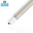 T8 8ft LED Tube/Bulb - 48w/40w/36w/32w Wattage Adjustable, 130lm/w, 3000k/4000k/5000k/6500k CCT Changeable, Clear, FA8 Single Pin, Double End Power - Ballast Bypass - LEDMyPlace Load image into Gallery viewer, T8 8ft LED Tube/Bulb - 48w/40w/36w/32w Wattage Adjustable, 130lm/w, 3000k/4000k/5000k/6500k CCT Changeable, Clear, FA8 Single Pin, Double End Power - Ballast Bypass - LEDMyPlace