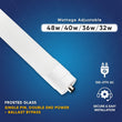 T8 8ft LED Tube/Bulb - 48w/40w/36w/32w Wattage Adjustable, 130lm/w, 3000k/4000k/5000k/6500k CCT Changeable, Frosted, FA8 Single Pin, Double End Power - Ballast Bypass - LEDMyPlace Load image into Gallery viewer, T8 8ft LED Tube/Bulb - 48w/40w/36w/32w Wattage Adjustable, 130lm/w, 3000k/4000k/5000k/6500k CCT Changeable, Frosted, FA8 Single Pin, Double End Power - Ballast Bypass - LEDMyPlace