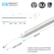 T8 LED Freezer/Cooler Tube Light - V Shape - 6ft 40W 5000k Clear 4800 Lumens Rebate Eligible, Walk - in Cooler Light - LEDMyPlace Load image into Gallery viewer, T8 LED Freezer/Cooler Tube Light - V Shape - 6ft 40W 5000k Clear 4800 Lumens Rebate Eligible, Walk - in Cooler Light - LEDMyPlace