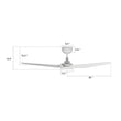 Trailblazer 52" (3 - Blade) White Best Smart Ceiling Fan with Dimmable LED Light, Works w/ Remote Control/Alexa/Google Home/Siri - LEDMyPlace Load image into Gallery viewer, Trailblazer 52" (3 - Blade) White Best Smart Ceiling Fan with Dimmable LED Light, Works w/ Remote Control/Alexa/Google Home/Siri - LEDMyPlace