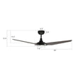 Trailblazer 52 In. Wi - Fi Best Smart Ceiling Fan w/ Remote Control & LED Light, Alexa/Siri/Google Home Compatible, Black/dark Wooden Pattern (3 - Blade) - LEDMyPlace Load image into Gallery viewer, Trailblazer 52 In. Wi - Fi Best Smart Ceiling Fan w/ Remote Control & LED Light, Alexa/Siri/Google Home Compatible, Black/dark Wooden Pattern (3 - Blade) - LEDMyPlace