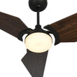 Trailblazer 52 In. Wi - Fi Best Smart Ceiling Fan w/ Remote Control & LED Light, Alexa/Siri/Google Home Compatible, Black/dark Wooden Pattern (3 - Blade) - LEDMyPlace Load image into Gallery viewer, Trailblazer 52 In. Wi - Fi Best Smart Ceiling Fan w/ Remote Control & LED Light, Alexa/Siri/Google Home Compatible, Black/dark Wooden Pattern (3 - Blade) - LEDMyPlace