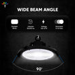 UFO LED High Bay Light  240W/220W/200W Wattage Adjustable, 4000K, 150 LM/W, DLC Premium 1-10V Dimmable,  AC120-277V, Commercial LED Light for Barn Workshop Warehouse Gym Airport Lights Load image into Gallery viewer, UFO LED High Bay Light  240W/220W/200W Wattage Adjustable, 4000K, 150 LM/W, DLC Premium 1-10V Dimmable,  AC120-277V, Commercial LED Light for Barn Workshop Warehouse Gym Airport Lights