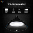 UFO LED High Bay Light 240W/220W/200W Wattage Adjustable, 4000K, 150 LM/W, DLC Premium 1 - 10V Dimmable, AC120 - 277V, Commercial LED Light for Barn Workshop Warehouse Gym Airport Lights - LEDMyPlace Load image into Gallery viewer, UFO LED High Bay Light 240W/220W/200W Wattage Adjustable, 4000K, 150 LM/W, DLC Premium 1 - 10V Dimmable, AC120 - 277V, Commercial LED Light for Barn Workshop Warehouse Gym Airport Lights - LEDMyPlace