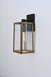 Wall Lights, Exterior Light Fixture, Clear Glass Garage Light, Modern Outdoor Lights Sconce with Waterproof, for Patio, E26 Socket Black+Wood Finish - LEDMyPlace Load image into Gallery viewer, Wall Lights, Exterior Light Fixture, Clear Glass Garage Light, Modern Outdoor Lights Sconce with Waterproof, for Patio, E26 Socket Black+Wood Finish - LEDMyPlace
