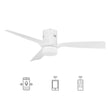Striver 52" (3-Blade) White Flush Mount Best Smart Ceiling Fan w/ Dimmable LED Light, Works w/ Remote Control/Alexa/Google Home/Siri Load image into Gallery viewer, Striver 52" (3-Blade) White Flush Mount Best Smart Ceiling Fan w/ Dimmable LED Light, Works w/ Remote Control/Alexa/Google Home/Siri