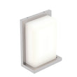 12W Rectangle Shape LED Outdoor Wall Sconce, Painted Silver Finish, White Acrylic Shade, ETL Listed Load image into Gallery viewer, 12W Rectangle Shape LED Outdoor Wall Sconce, Painted Silver Finish, White Acrylic Shade, ETL Listed
