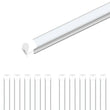T8 8ft Integrated LED Tube Light 60W V-Shape 5000K Daylight White, Frosted, 8 Foot Plug and Play Linkable LED Shop Lights, Damp Location Load image into Gallery viewer, T8 8ft Integrated LED Tube Light 60W V-Shape 5000K Daylight White, Frosted, 8 Foot Plug and Play Linkable LED Shop Lights, Damp Location