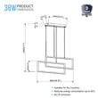 2-rectangle-38w-3000k-black-pendant-traditional-kitchen-island-chandelier-light Load image into Gallery viewer, 2-rectangle-38w-3000k-black-pendant-traditional-kitchen-island-chandelier-light
