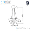 black-double-square-chandeliers-128w-3000k-2461lm-wooden Load image into Gallery viewer, black-double-square-chandeliers-128w-3000k-2461lm-wooden