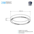 led-ring-flush-mount-ceiling-light-dimmable Load image into Gallery viewer, led-ring-flush-mount-ceiling-light-dimmable
