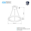modern-round-chandeliers-49w-3000k-2450lm-aluminium-body-finish Load image into Gallery viewer, modern-round-chandeliers-49w-3000k-2450lm-aluminium-body-finish