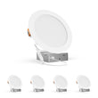 4 Inch Slim LED Recessed Lighting with Junction Box, 9W, 650LM, Damp Location, Dimmable, Recessed Downlights, For Office, Kitchen, Bedroom, Bathroom Load image into Gallery viewer, 4 Inch Slim LED Recessed Lighting with Junction Box, 9W, 650LM, Damp Location, Dimmable, Recessed Downlights, For Office, Kitchen, Bedroom, Bathroom